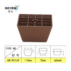 La colocación fácil de los muebles de KR-P0169BR Brown oscuro de la pierna de los pies plásticos del gabinete reduce resbalón proveedor