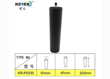 KR-P0330 Popular Sofá de plástico redondo Piernas Negro Color con tornillo 60 * 45 * 200mmH proveedor