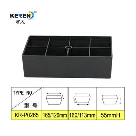 KR-P0265 55mmH Pisos de gabinete de plástico Para uso doméstico, Rectángulo Piernas de muebles de plástico sin ruido proveedor