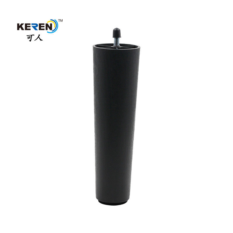 KR-P0330 Popular Sofá de plástico redondo Piernas Negro Color con tornillo 60 * 45 * 200mmH proveedor