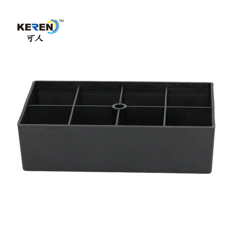 KR-P0265 55mmH Pisos de gabinete de plástico Para uso doméstico, Rectángulo Piernas de muebles de plástico sin ruido proveedor
